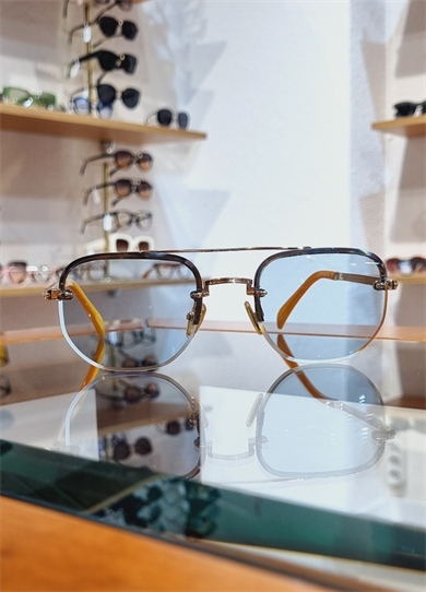 Marcel Sarı Detaylı Mavi Lens Güneş Gözlüğü