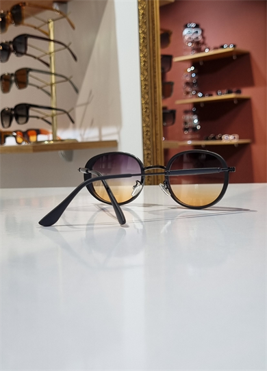 Marla Renkli Lens Siyah Çerçeve Güneş Gözlüğü