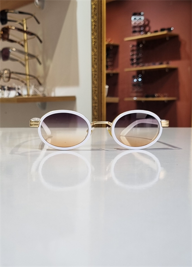 Martine Beyaz Renkli Lens Güneş Gözlüğü