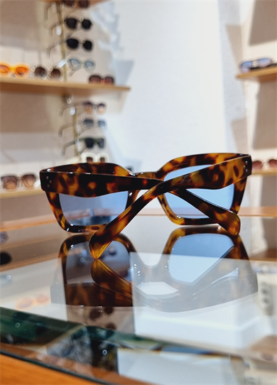 Melinda Leopar Çerçeve Mavi Lens Güneş Gözlüğü