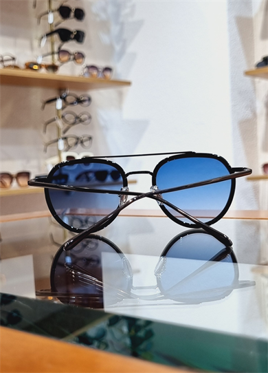 Monroe Siyah Çerçeve Mavi Lens Güneş Gözlüğü