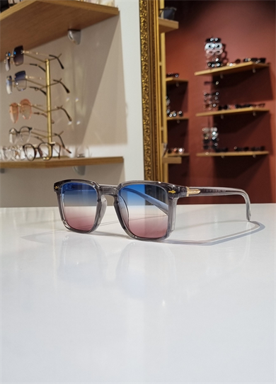 Paris Mavi Kahve Lens Gri Çerçeve Güneş Gözlüğü