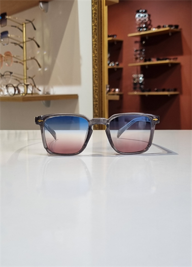 Paris Mavi Kahve Lens Gri Çerçeve Güneş Gözlüğü