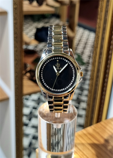 S-Polo New Round Gold Silver Renk Kadın Kol Saati 