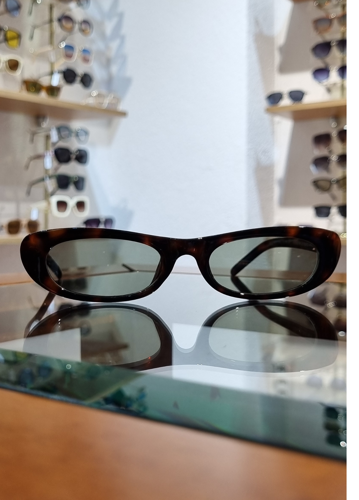 Flow Leopar Çerçeve Yeşil Lens Güneş Gözlüğü
