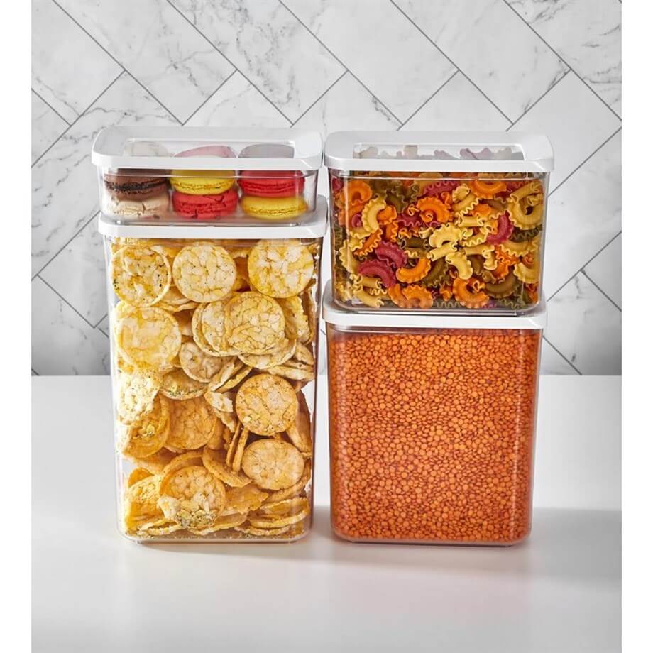 4LÜ DİKDÖRTGEN SAKLAMA KABI SETİ