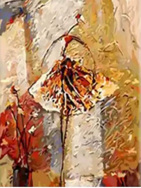 Afrika Dansı 1 Sayılarla Boyama Seti 40x50 cm (Tuvale Gerili)