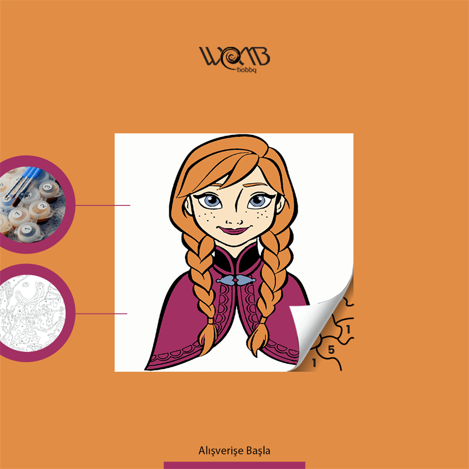 Anna Sayılarla Boyama Seti 20x20