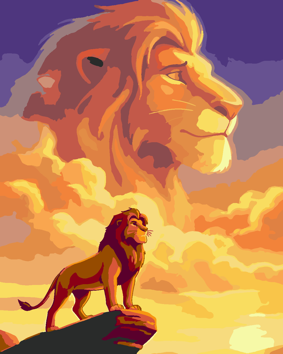 Aslan Kral 40x50 cm (Tuvale Gerili)