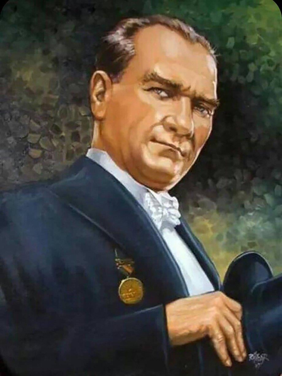 Atatürk Sayılarla Boyama Seti 40x50 cm (Tuvale Gerili)