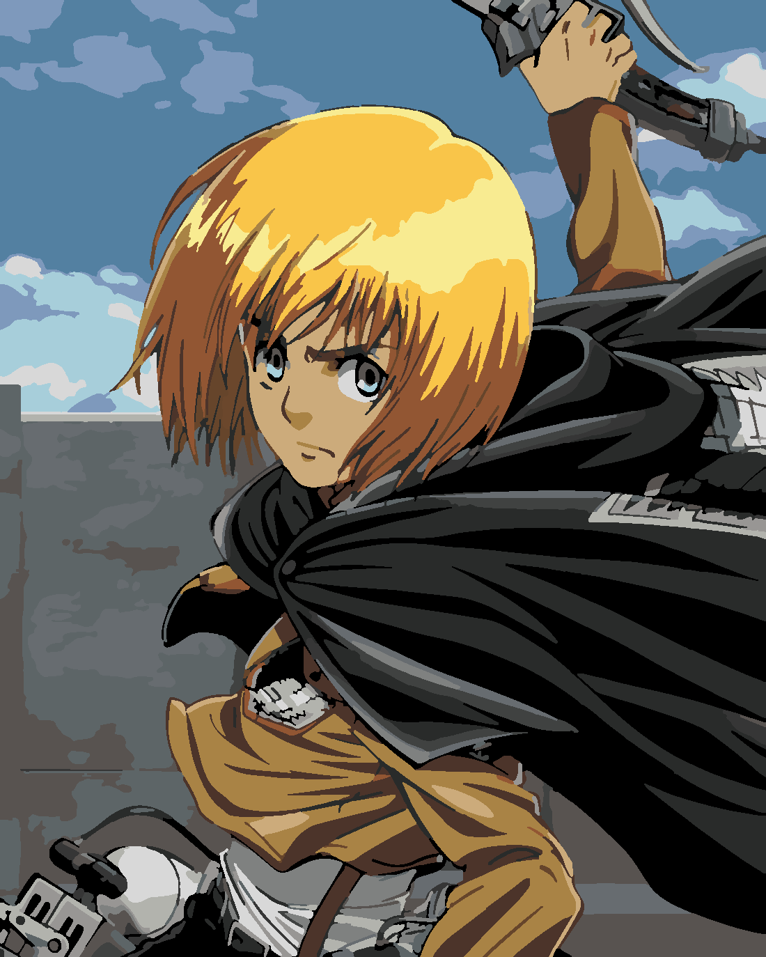 Attack of Titan Armin Boyama Seti 40x50 cm (Tuvale Gerili)