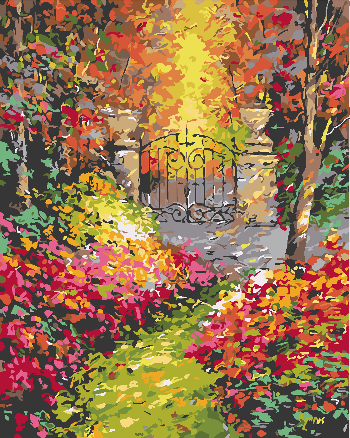 Çiçeklerin Büyüsü Boyama Seti 40x50 cm (Tuvale Gerili)