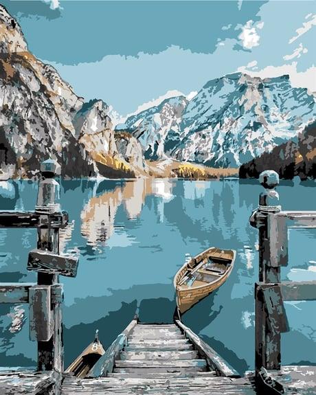 Cennet Koyu Sayılarla Boyama Seti 40x50 cm (Tuvale Gerili)