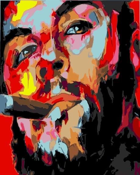 Che Guevera Sayılarla Boyama Seti( Tuval Şasesine Gerili)