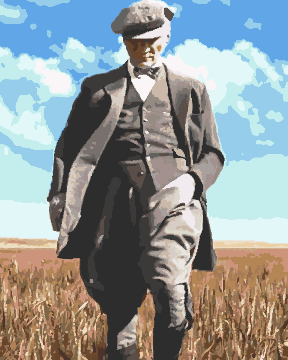Çiftlikteki Atam Sayılarla Boyama Seti 40x50 cm (Tuvale Gerili)