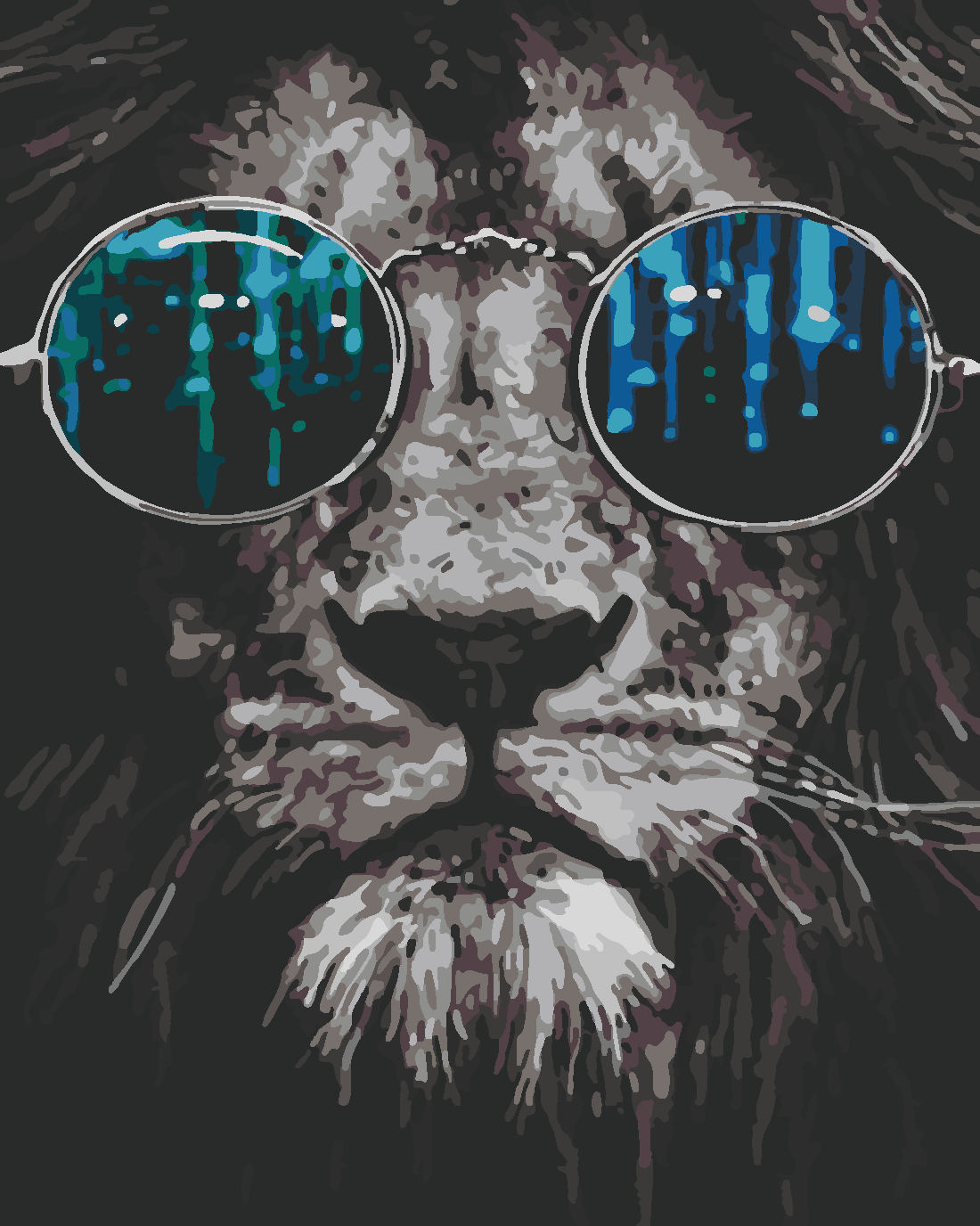 Cool Aslan Boyama Seti 40x50 cm (Tuvale Gerili)