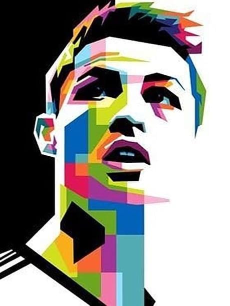 CR7 Sayılarla Boyama Seti  (Tuvale Gerili)