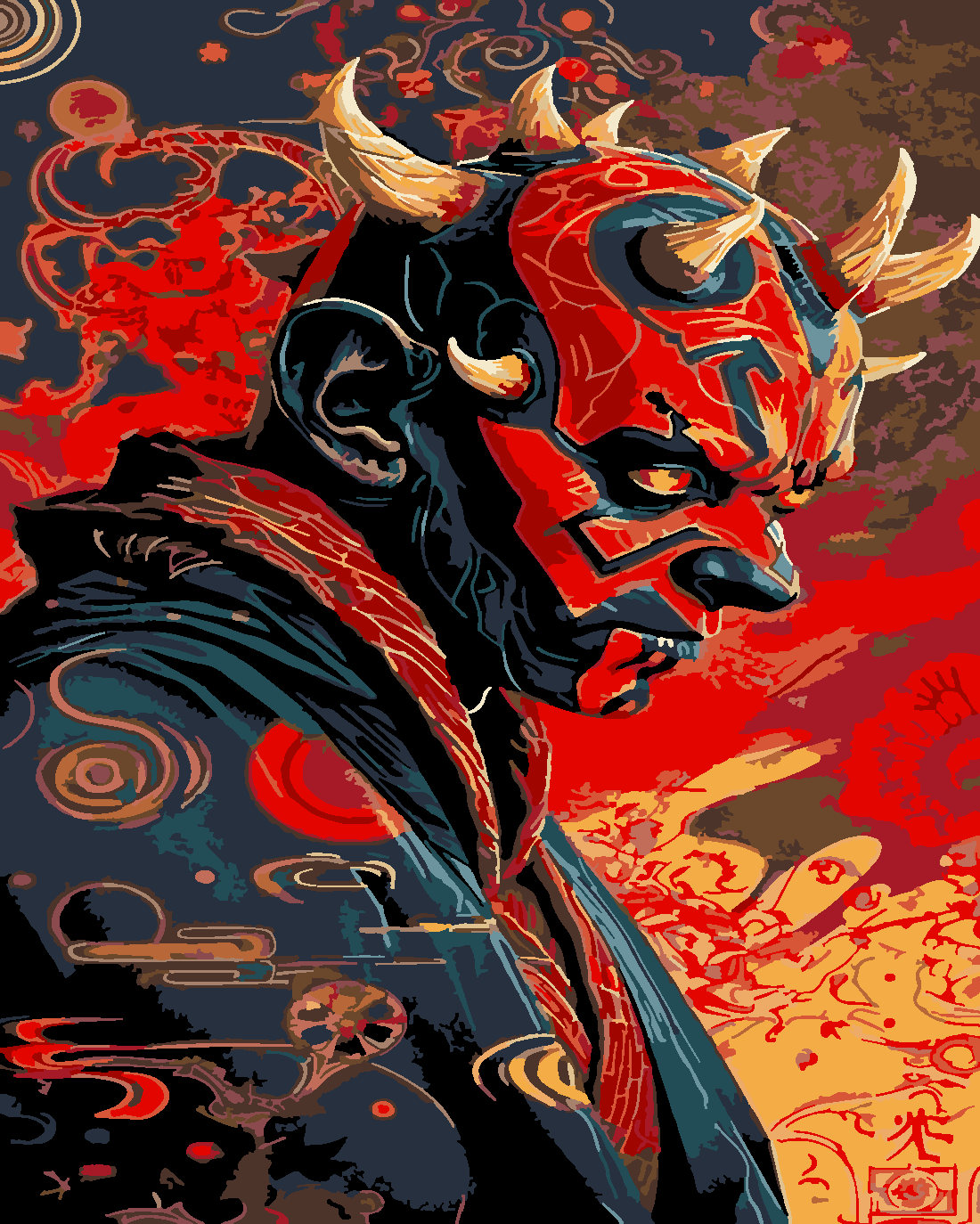 darth maul Boyama Seti 40x50 cm (Tuvale Gerili)