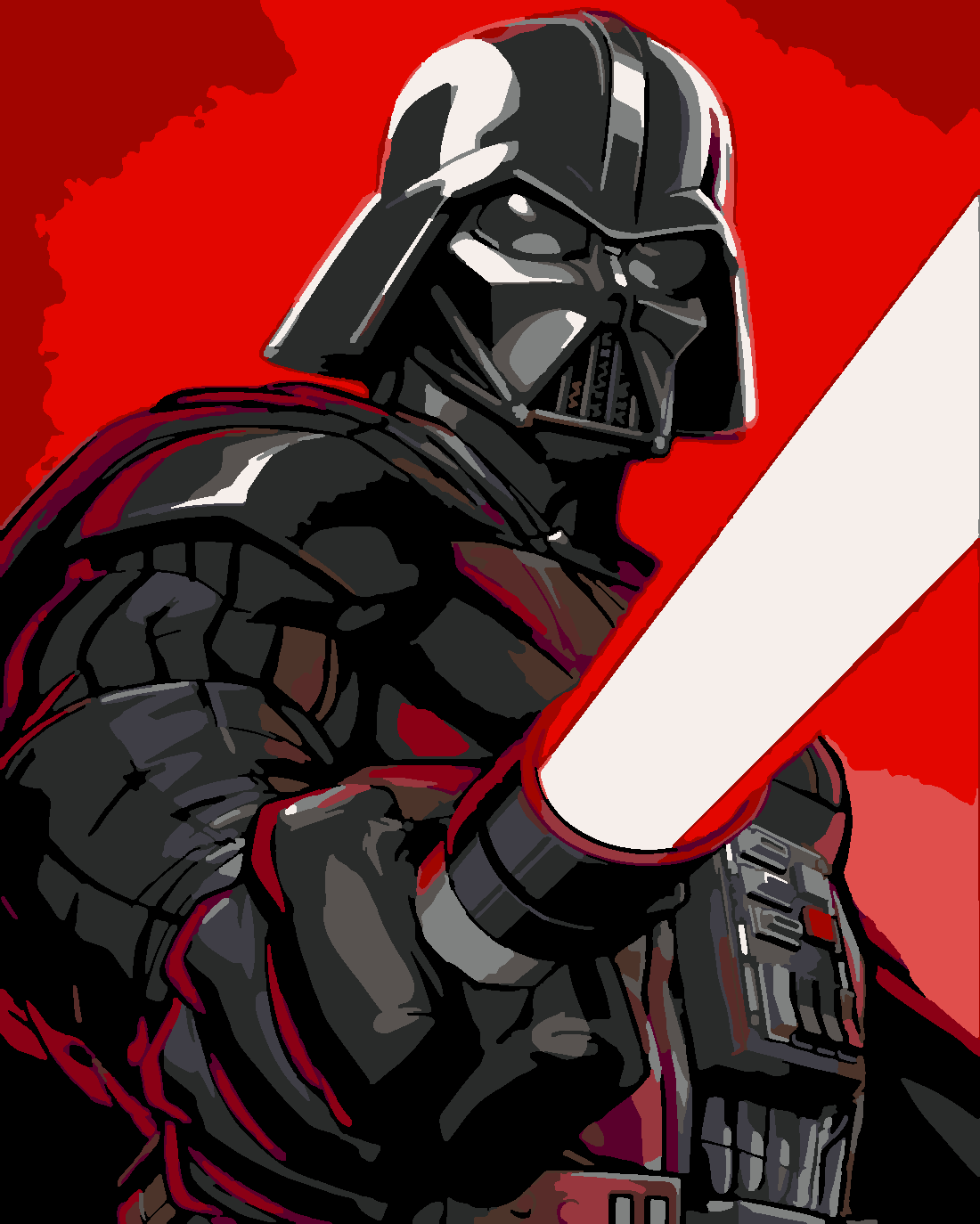 darth vader 4 Boyama Seti 40x50 cm (Tuvale Gerili)