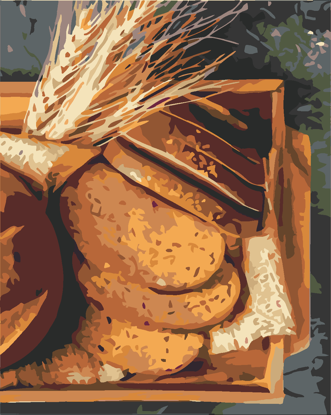Ekmek Kokusu Boyama Seti 40x50 cm (Tuvale Gerili)