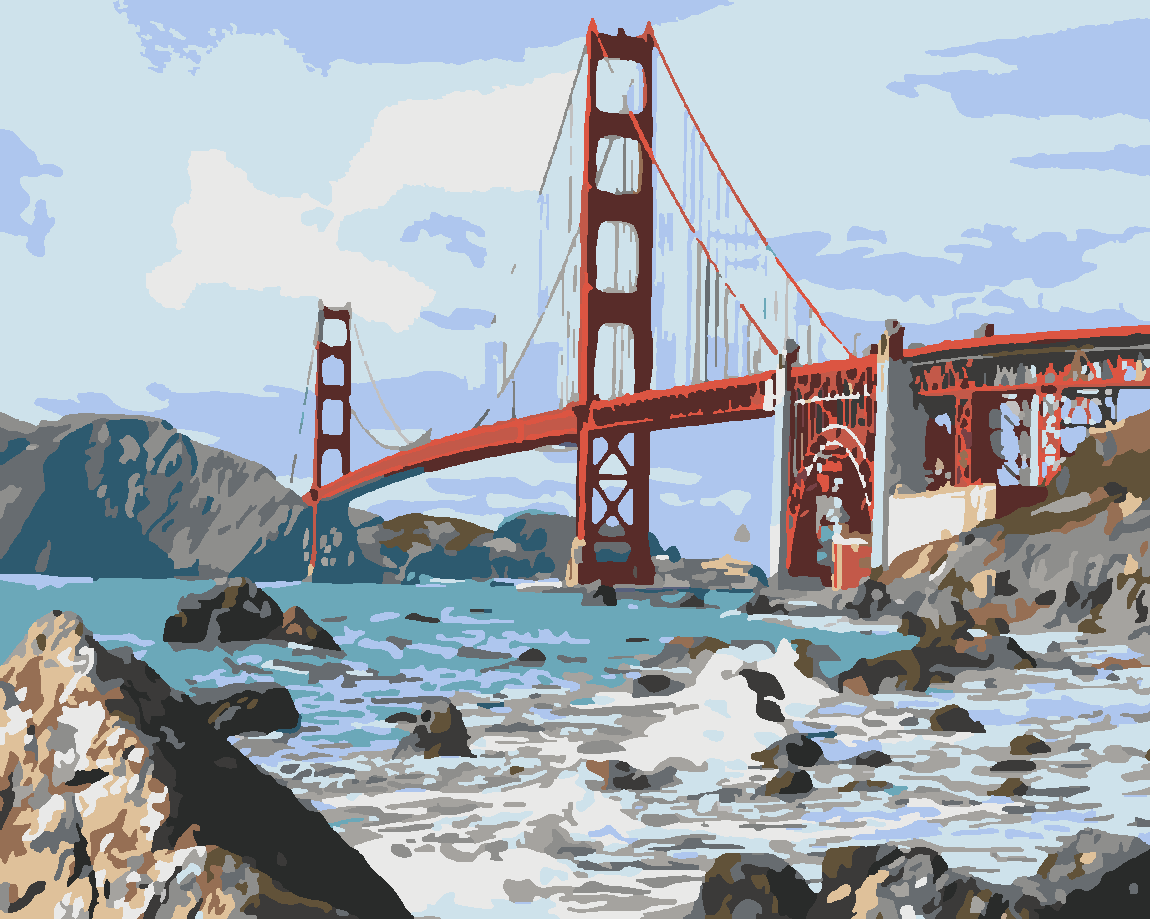 Golden Bridge Boyama Seti 40x50 cm (Tuvale Gerili)