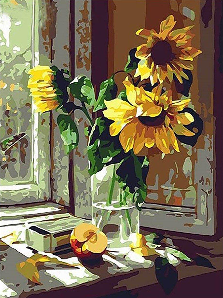 Güneş Banyosu Sayılarla Boyama Seti 40x50 cm (Tuvale Gerili)