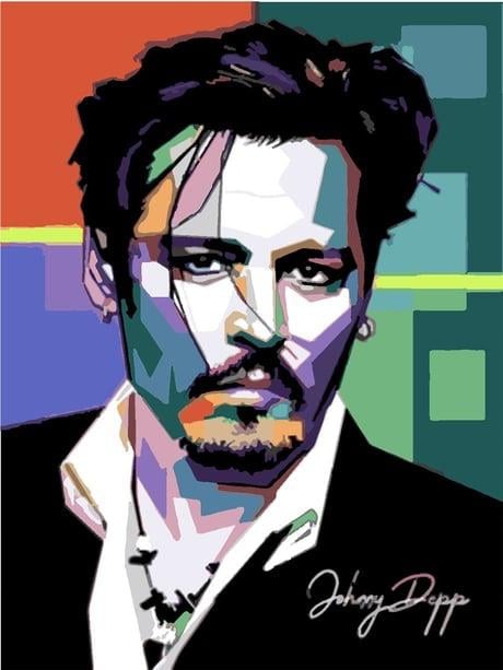 Johny Depp Sayılarla Boyama Seti  (Tuvale Gerili)