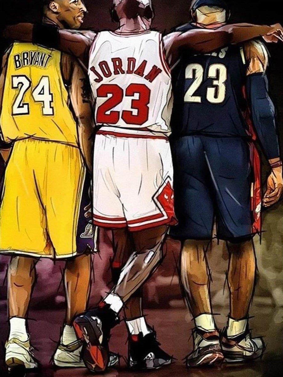 Jordan ve Tayfası Sayılarla Boyama Seti(40x50 cm Tuval Şasesine Gerili)