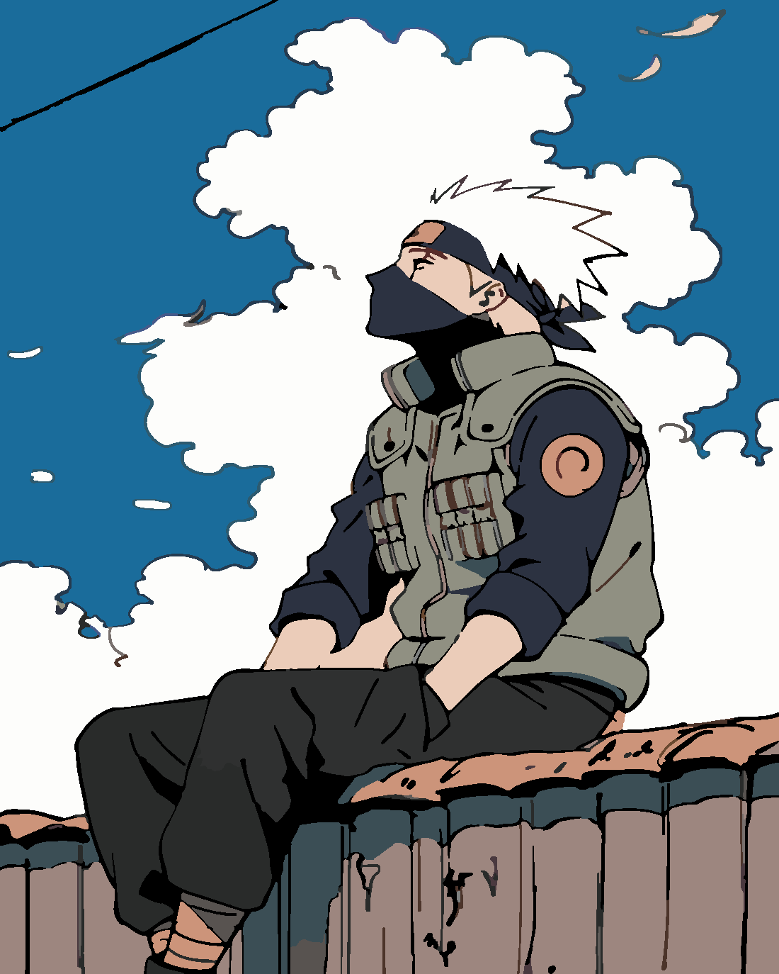 Kakashi Hatake 2  Boyama Seti 40x50 cm (Tuvale Gerili)