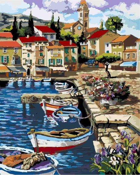 Kordon Sayılarla Boyama Seti 40x50 cm (Tuvale Gerili)