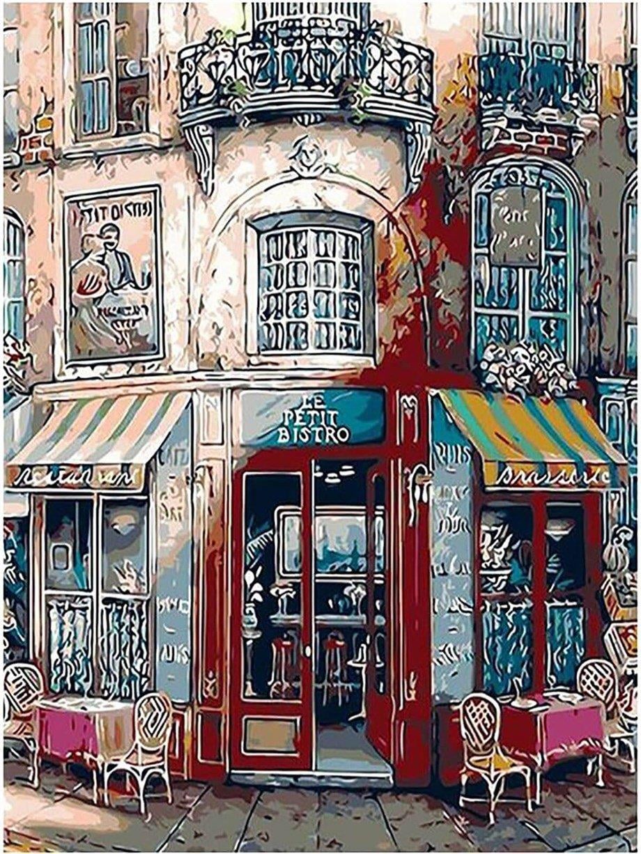 Köşe Başı Sayılarla Boyama Seti 40x50 cm (Tuvale Gerili)