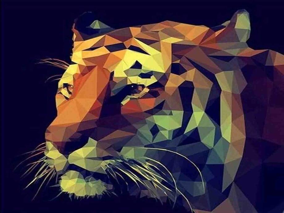 Modern Kaplan  Sayılarla Boyama Seti(40x50 cm Tuval Şasesine Gerili)