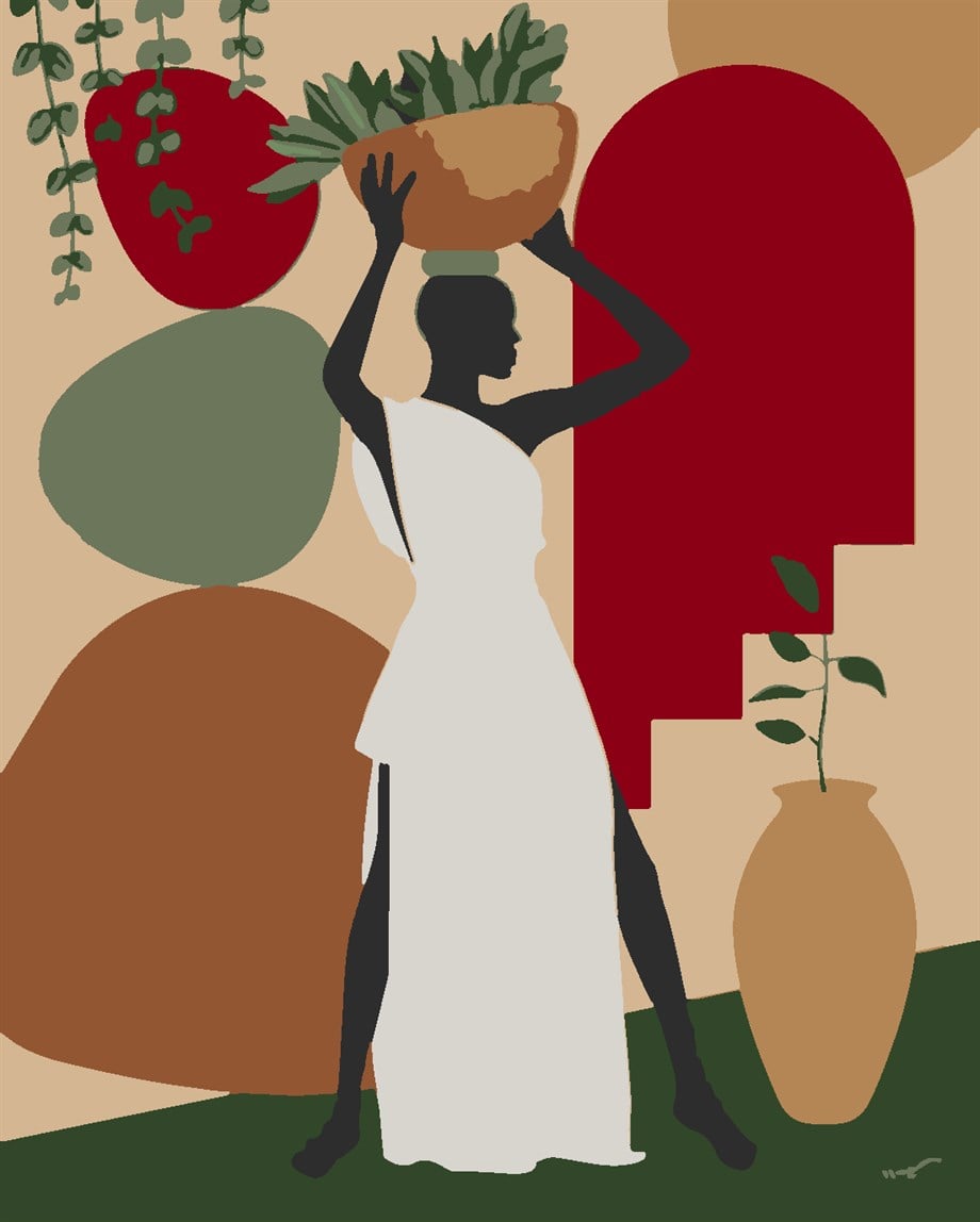 Mozambik Sayılarla Boyama Seti 30x40cm (Tuvale Gerili)