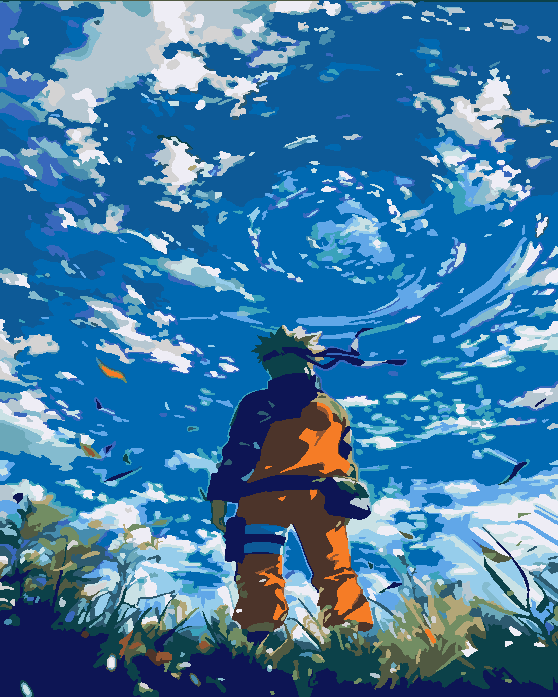 naruto 6 Boyama Seti 40x50 cm (Tuvale Gerili)