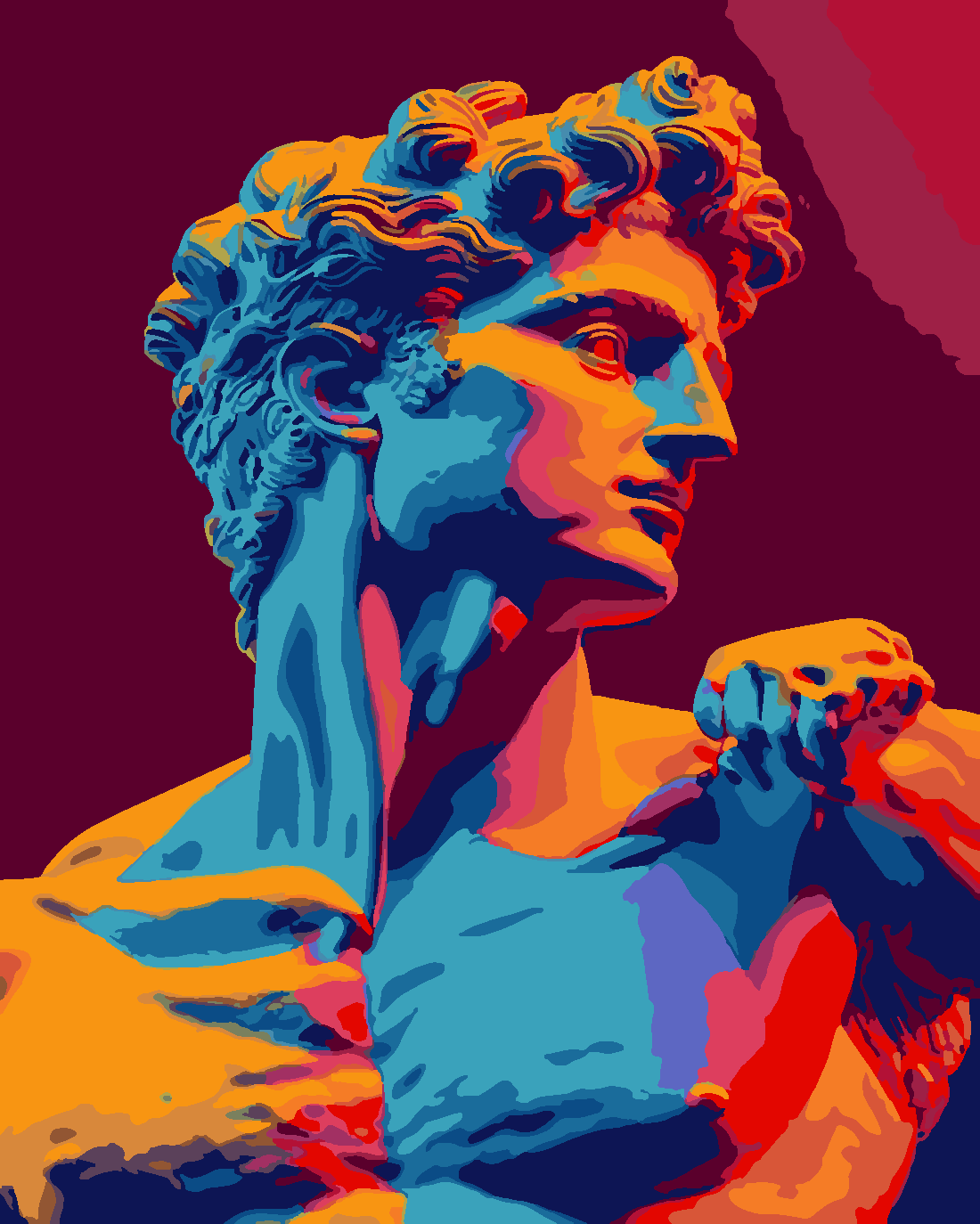 Neon Büst Seti 40x50 cm (Tuvale Gerili) uygun fiyatlar ve kredi kartına taksit seçenekleri ile W