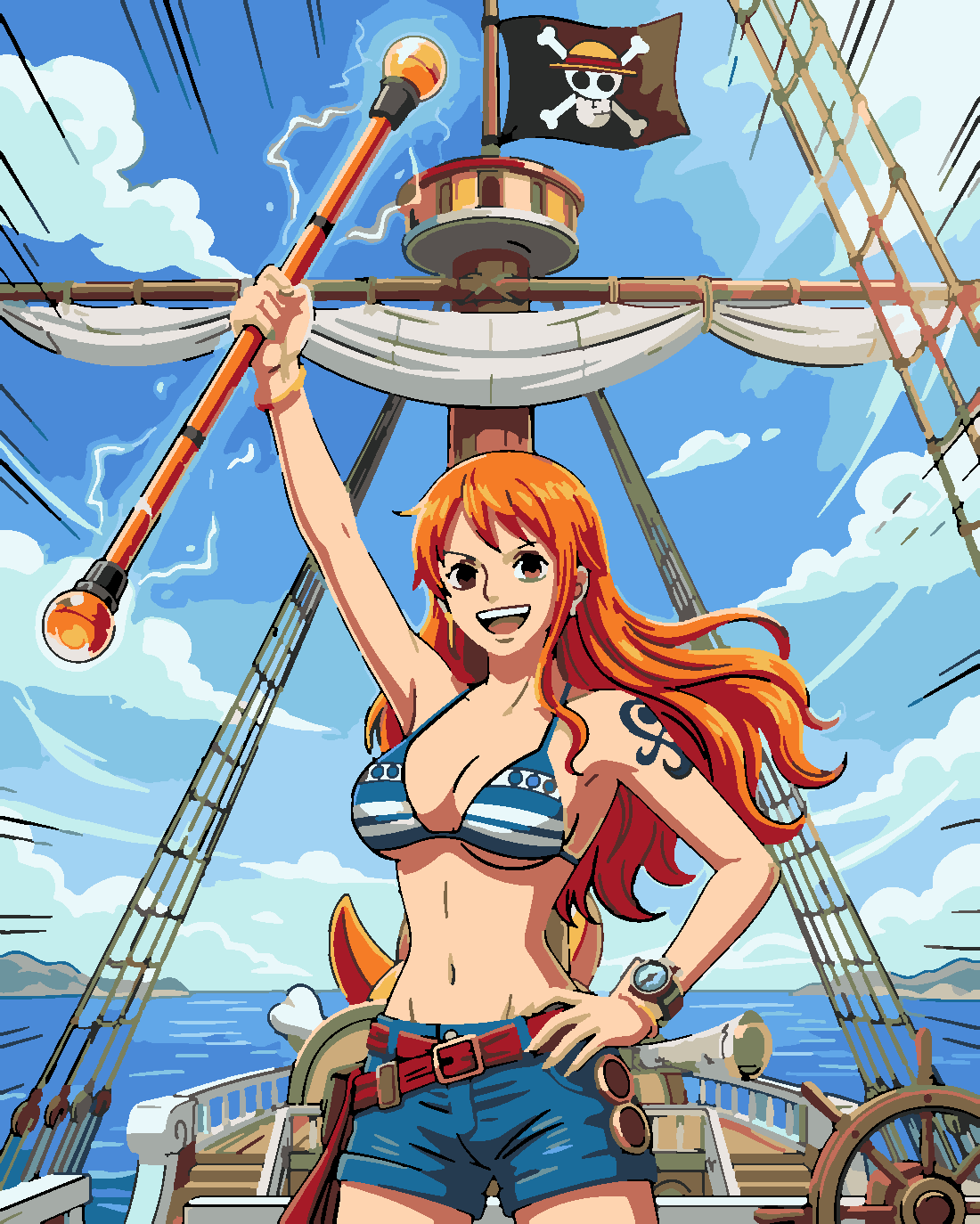 One Piece -  Nami  40x50 cm (Tuvale Gerili)