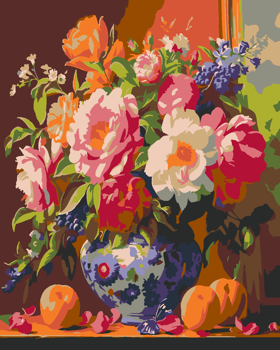 RENK ÇÜMBÜŞÜ 2 Boyama Seti 40x50 cm (Tuvale Gerili)