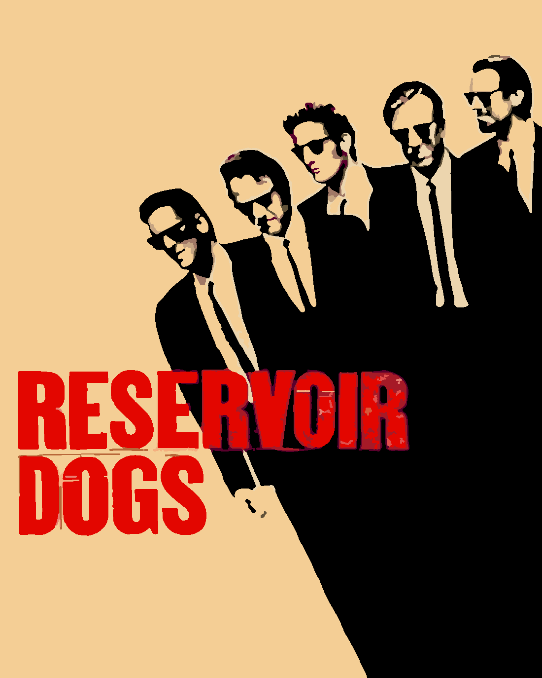 Rezervuar Köpekleri (Reservoir Dogs) Sayılarla Boyama Seti Sayılarla Boyama Seti 40x50 cm (Tuvale Gerili)