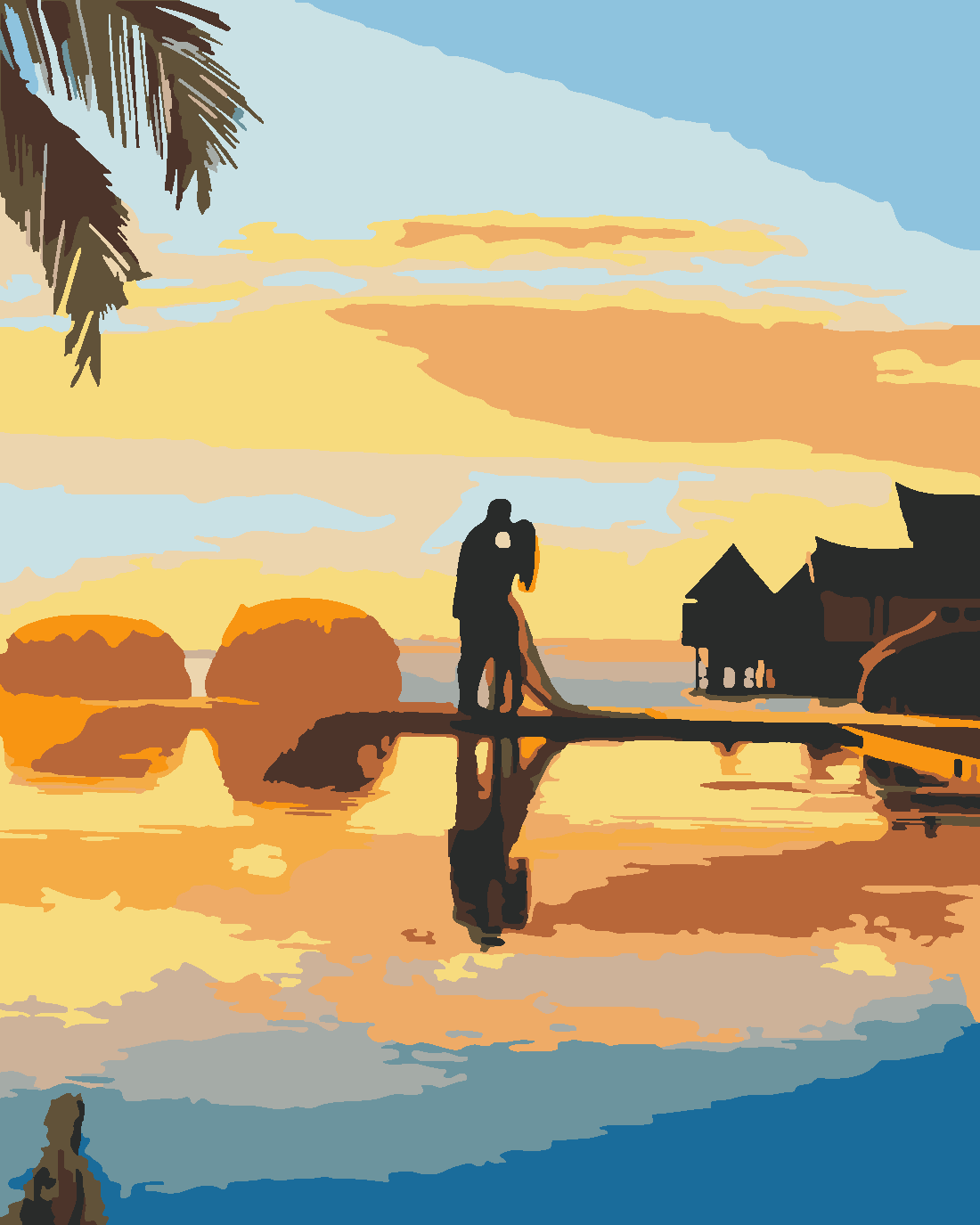 romantik tatil Boyama Seti 40x50 cm (Tuvale Gerili)