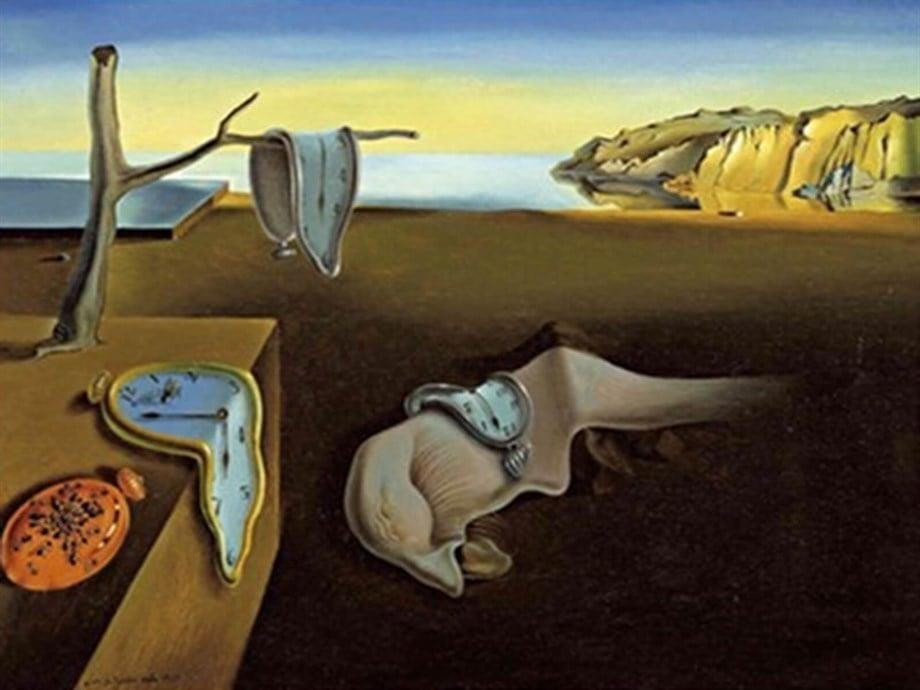 S.Dali Eriyen Saatler Sayılarla Boyama Seti 40x50 cm (Tuvale Gerili)