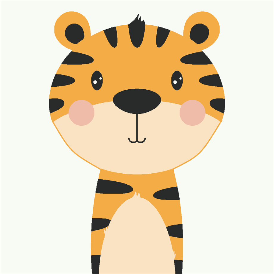 Sevimli Kaplan Sayılarla Boyama Seti 20x20