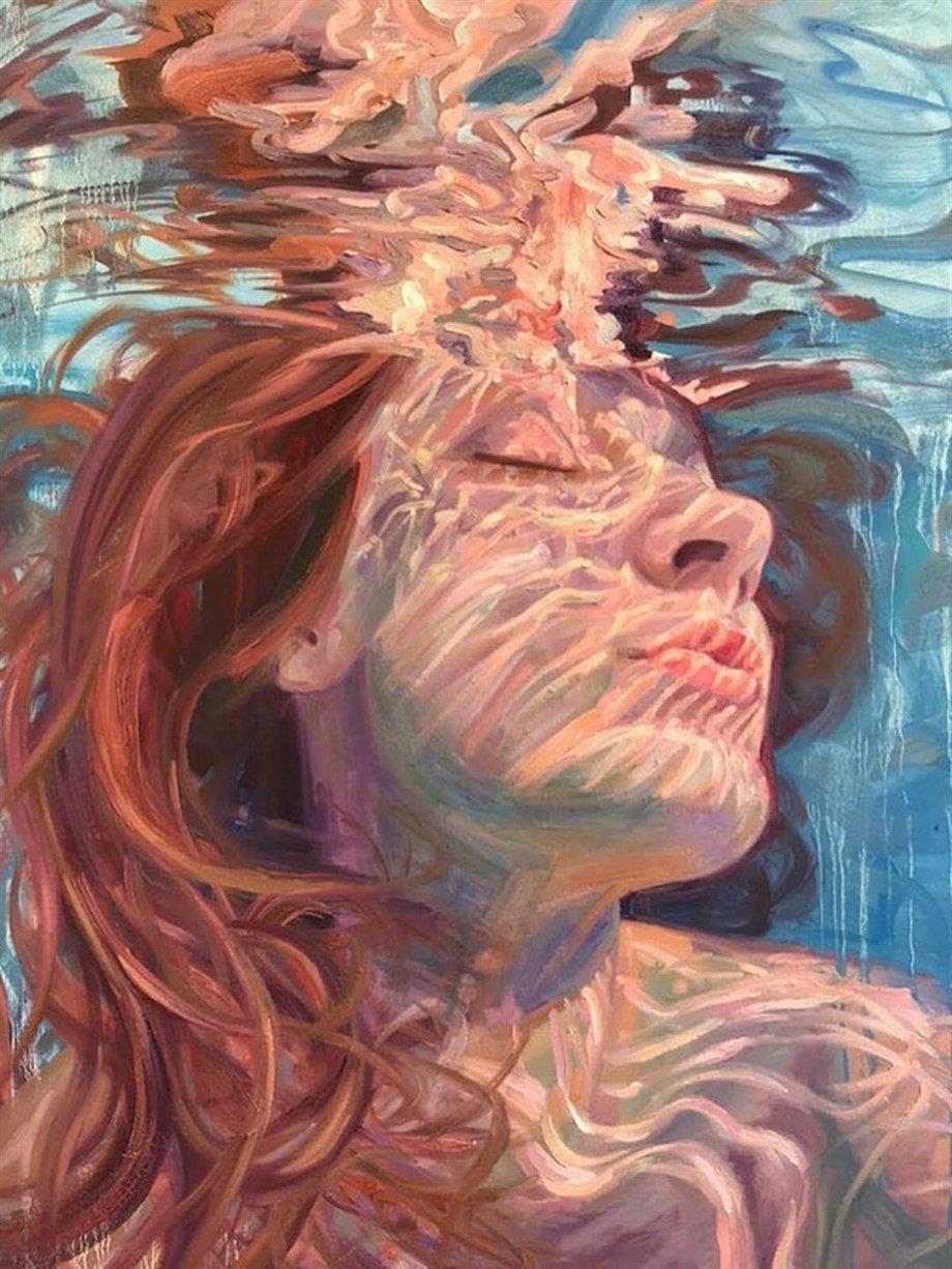Su Altında Sayılarla Boyama Seti 40x50 cm (Tuvale Gerili)