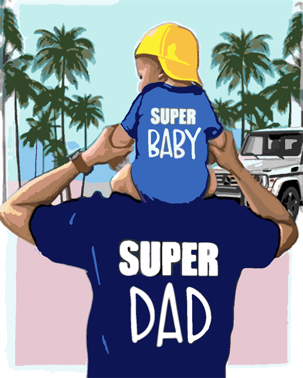 Süper Dad Sayılarla Boyama Seti  (Tuvale Gerili)