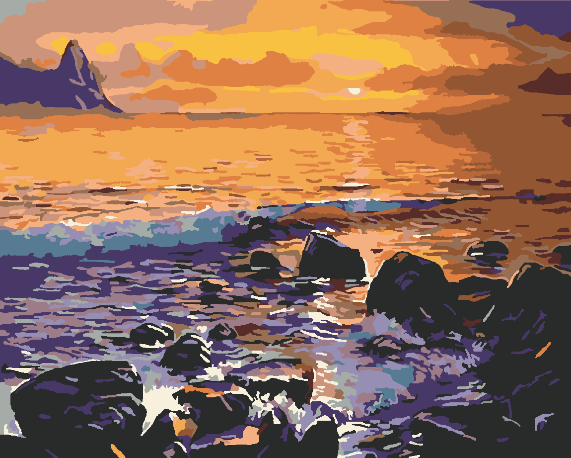 Tuzlu Su Boyama Seti 40x50 cm (Tuvale Gerili)