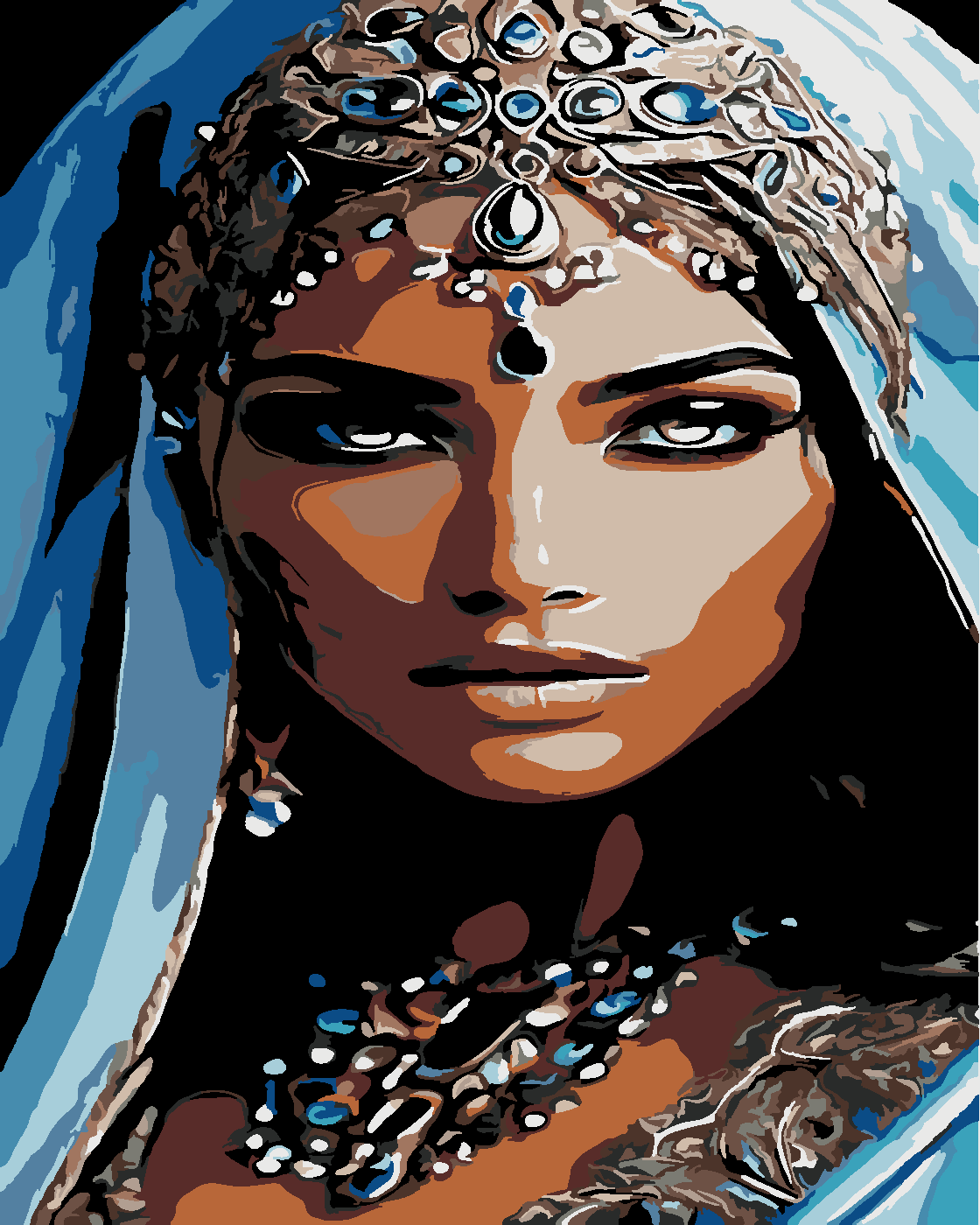 Yöresel Güzel - 2 Boyama Seti 40x50 cm (Tuvale Gerili)