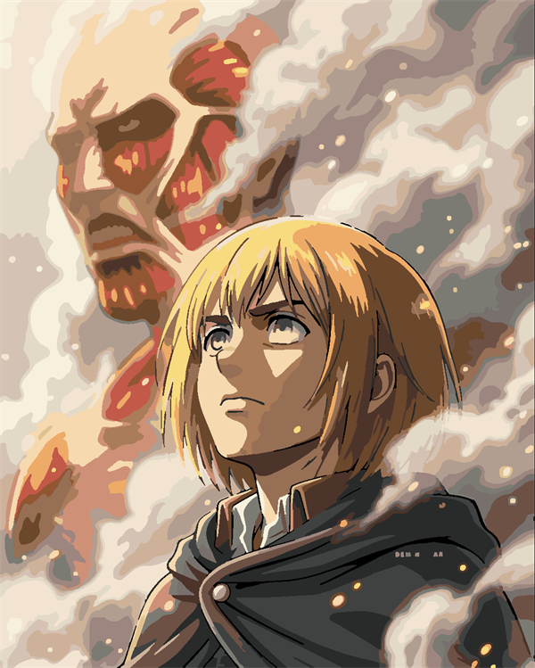 Attack of Titan Armin 2 Boyama Seti 40x50 cm (Tuvale Gerili)