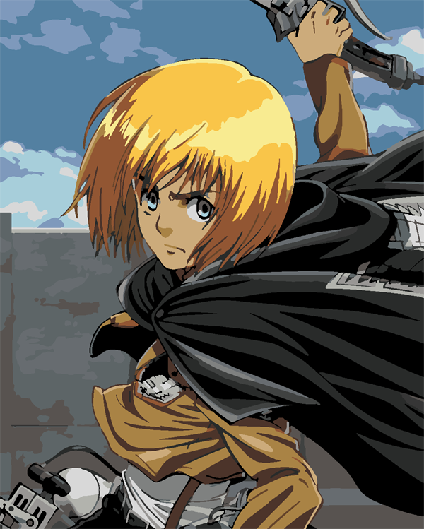 Attack of Titan Armin Boyama Seti 40x50 cm (Tuvale Gerili)