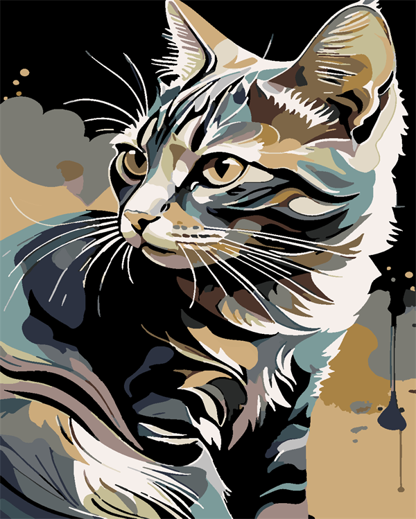 KEDİNİN GÖZÜNDEN Boyama Seti 40x50 cm (Tuvale Gerili)