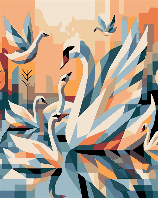 KUĞU BOYUTU Boyama Seti 40x50 cm (Tuvale Gerili)