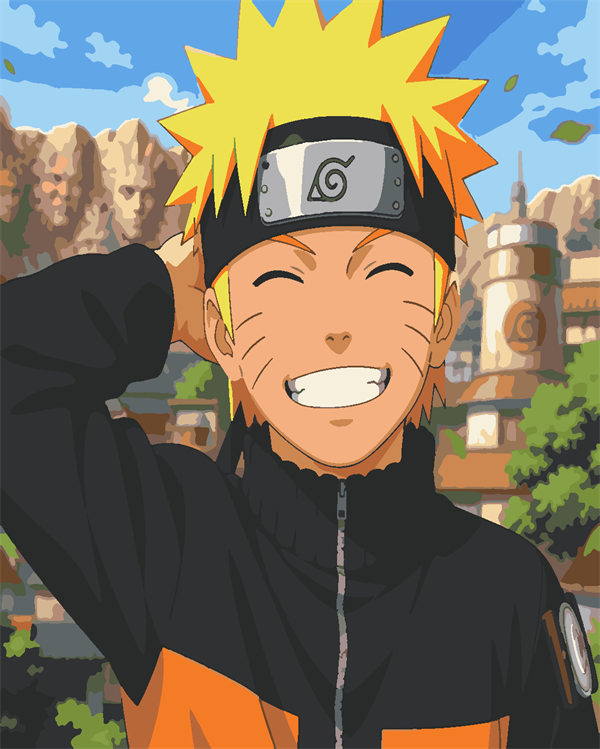 naruto 3 Boyama Seti 40x50 cm (Tuvale Gerili)